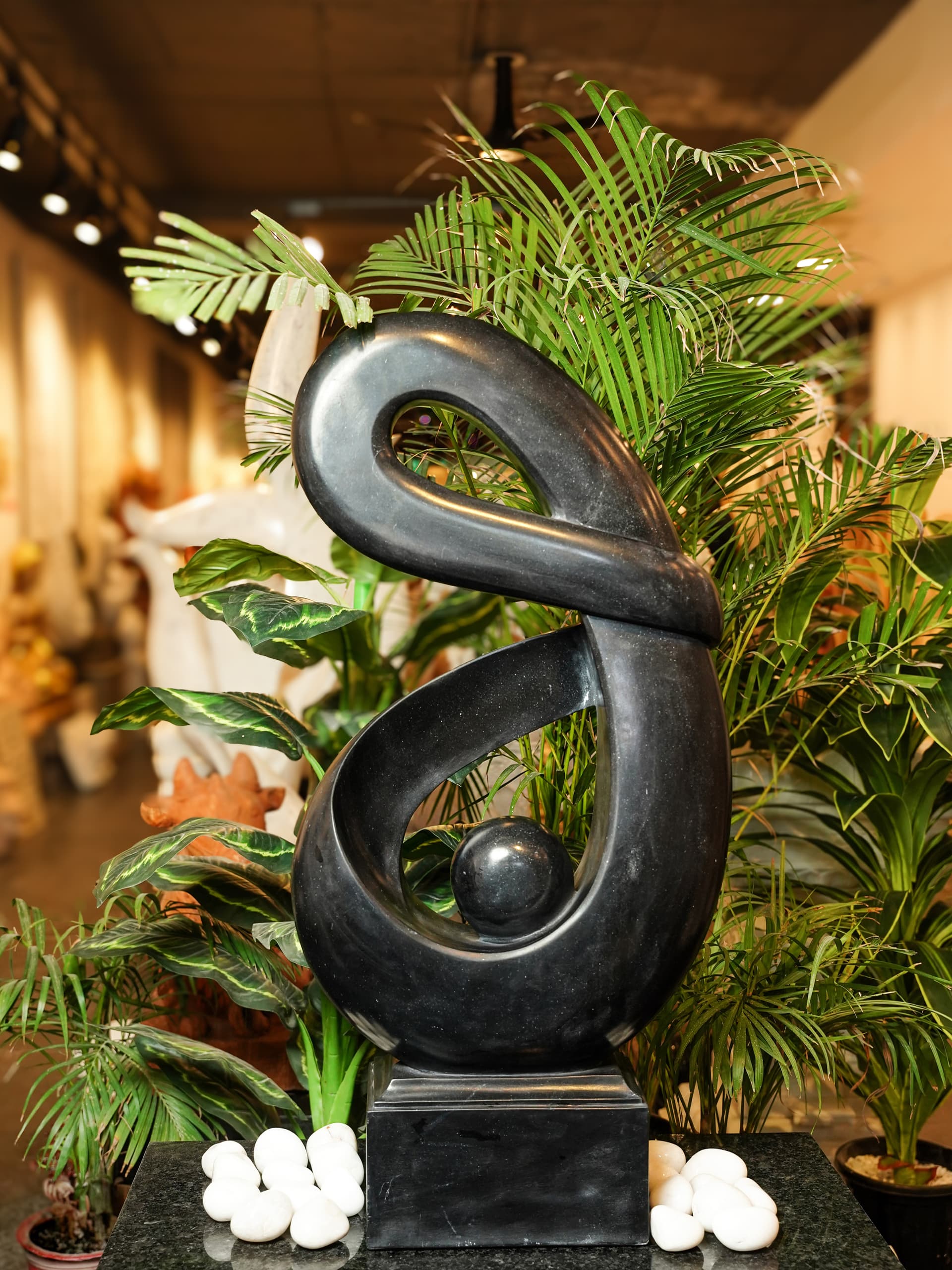 Ascending Marble Flame — Black Marble