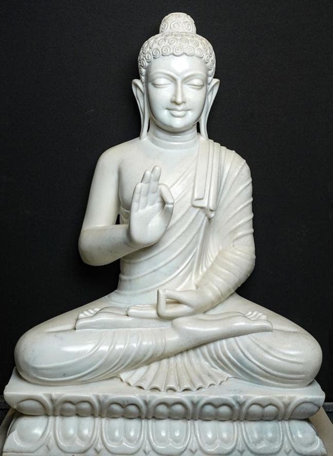 Indian Marble Abhaya Buddha — Indian White Marble